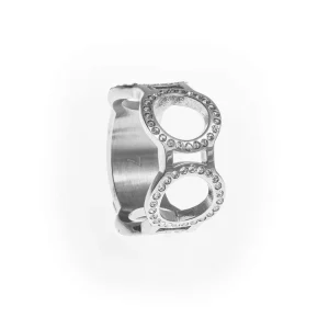 Anel One Icon Silver & Stones