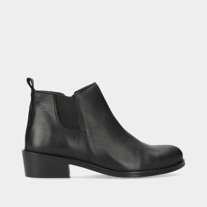 BOTA EM PELE DE FECHO E ELÁSTICO US