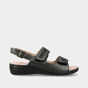 SANDÁLIA DE CONFORTO COM VELCRO E FIVELA
