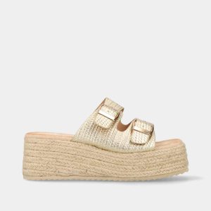 CHINELO DE CUNHA JUTA COM FIVELAS