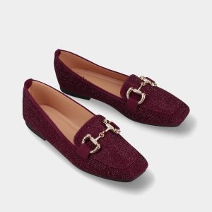 SAPATO LOAFER RASO COM BRILHANTES