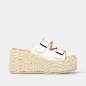 CHINELO DE CUNHA JUTA COM FIVELAS