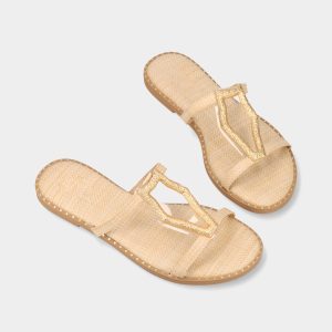 CHINELO RASO COM EFEITO PALHA E APLICAÇÃO