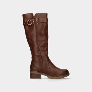BOTA CASUAL DE CANO ALTO COM FECHO