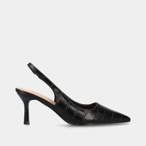 SAPATO MULE COM EFEITO CROCO DE SALTO