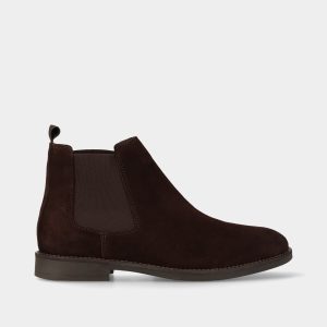 BOTA CHELSEA EM PELE CAMURÇA DE ELÁSTICOS