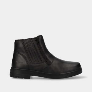BOTA EM PELE DE CONFORTO COM FECHOS