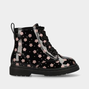 BOTA ESTILO MILITAR COM CORDÃO E FECHO
