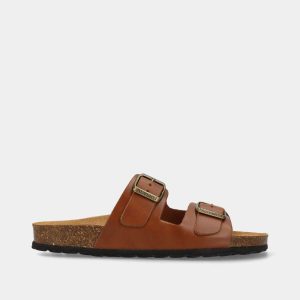CHINELO ANATÓMICO EM PELE COM FIVELAS