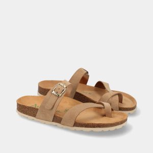 CHINELO ANATÓMICO DE DEDO EM PELE COM FIVELA