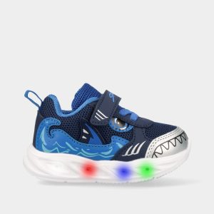 SAPATILHA DE VELCRO E CORDÃO ELÁSTICO COM LUZ