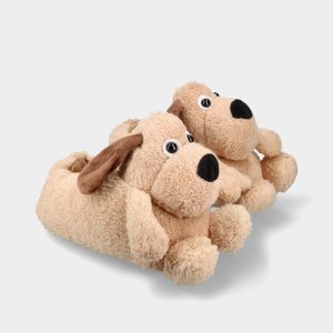 PANTUFA DE PELUCHE COM CÃO