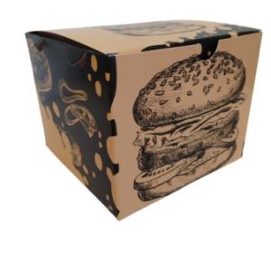 Caixa Lanche Hambúrguer Kraft – 9,5×9,5×11 Vendida Por Unidade
